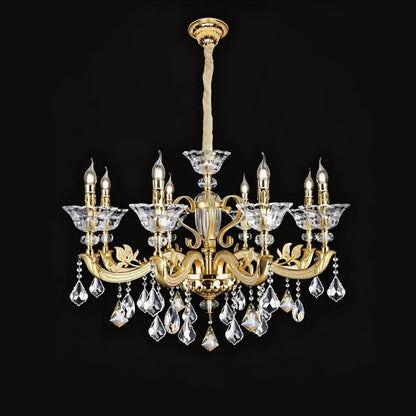Eternal Baroque Revival Chandelier Series with Diamond-Inspired Crystal-Studded Light Arms