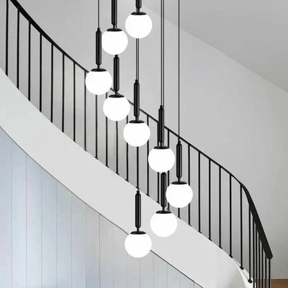 Extra Large Nordic Minimalist Long Pendant Light for Spiral Staircase/High-ceiling Room