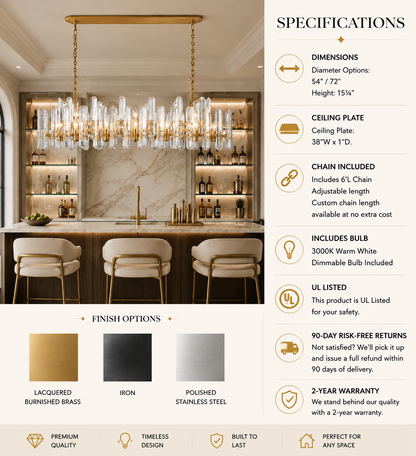 Bororence Linear Chandelier