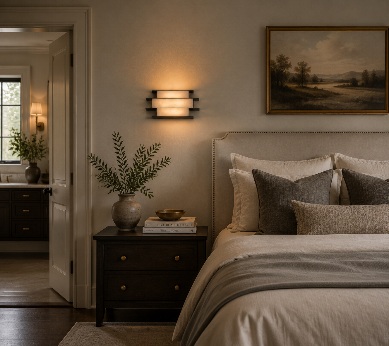 Nuvia Layered Alabaster Sconce