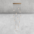 Raindrop Glass Linear Chandelier 54'' 72''