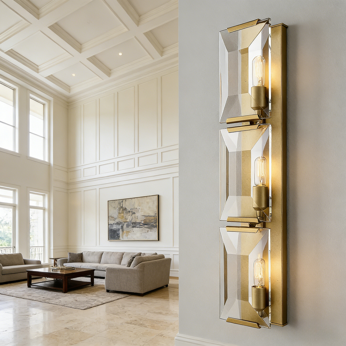 Hadilor CRYSTAL TRIPLE SCONCE