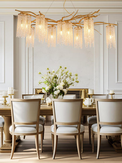 Forest Dawn Brass Branch Chandelier
