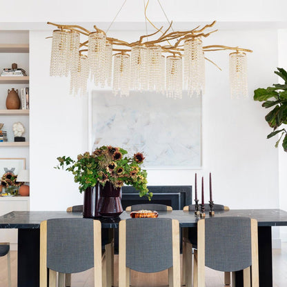 Forest Dawn Brass Branch Chandelier