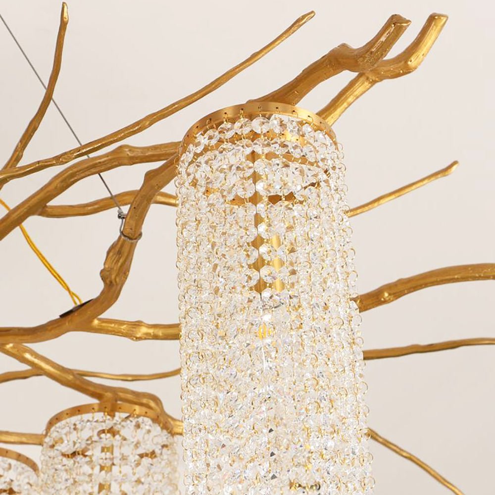 Forest Dawn Brass Branch Chandelier