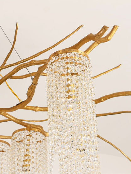 Forest Dawn Brass Branch Chandelier