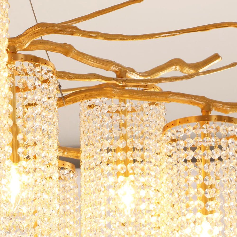Forest Dawn Brass Branch Chandelier