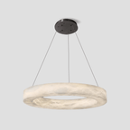 Glacera Alabaster Round Chandelier 19'' 27'' 36'' 60''D