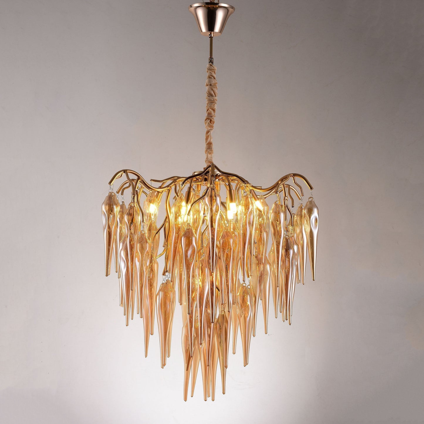 Glacier Organic Branch Round Chandelier