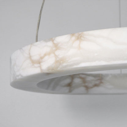Halo Ring Alabaster Natural Stone Chandelier