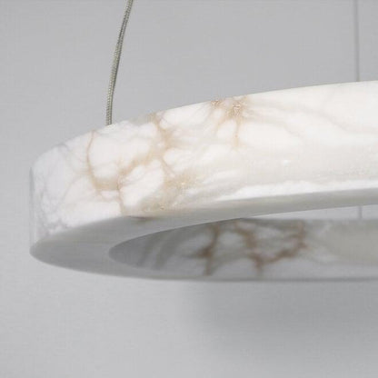 Halo Ring Alabaster Natural Stone Chandelier