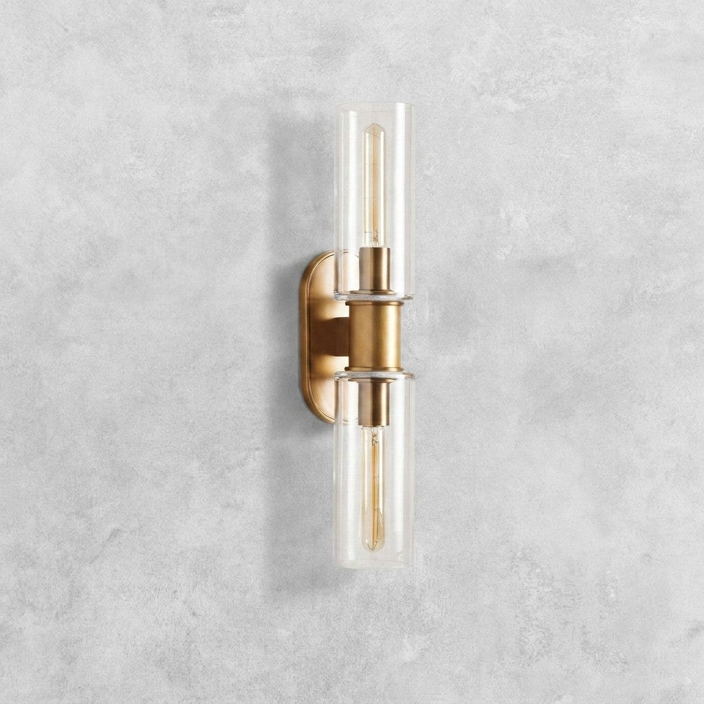 Harlin Clear Glass 2-Light Wall Sconce