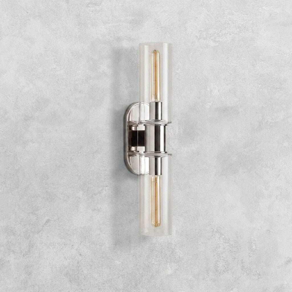 Harlin Clear Glass 2-Light Wall Sconce
