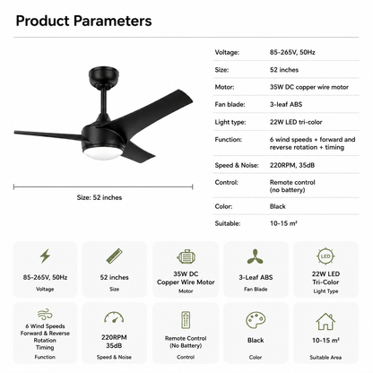 AERON Modern Ceiling Fan
