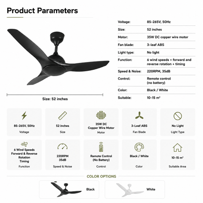 STRATOS Modern Ceiling Fan