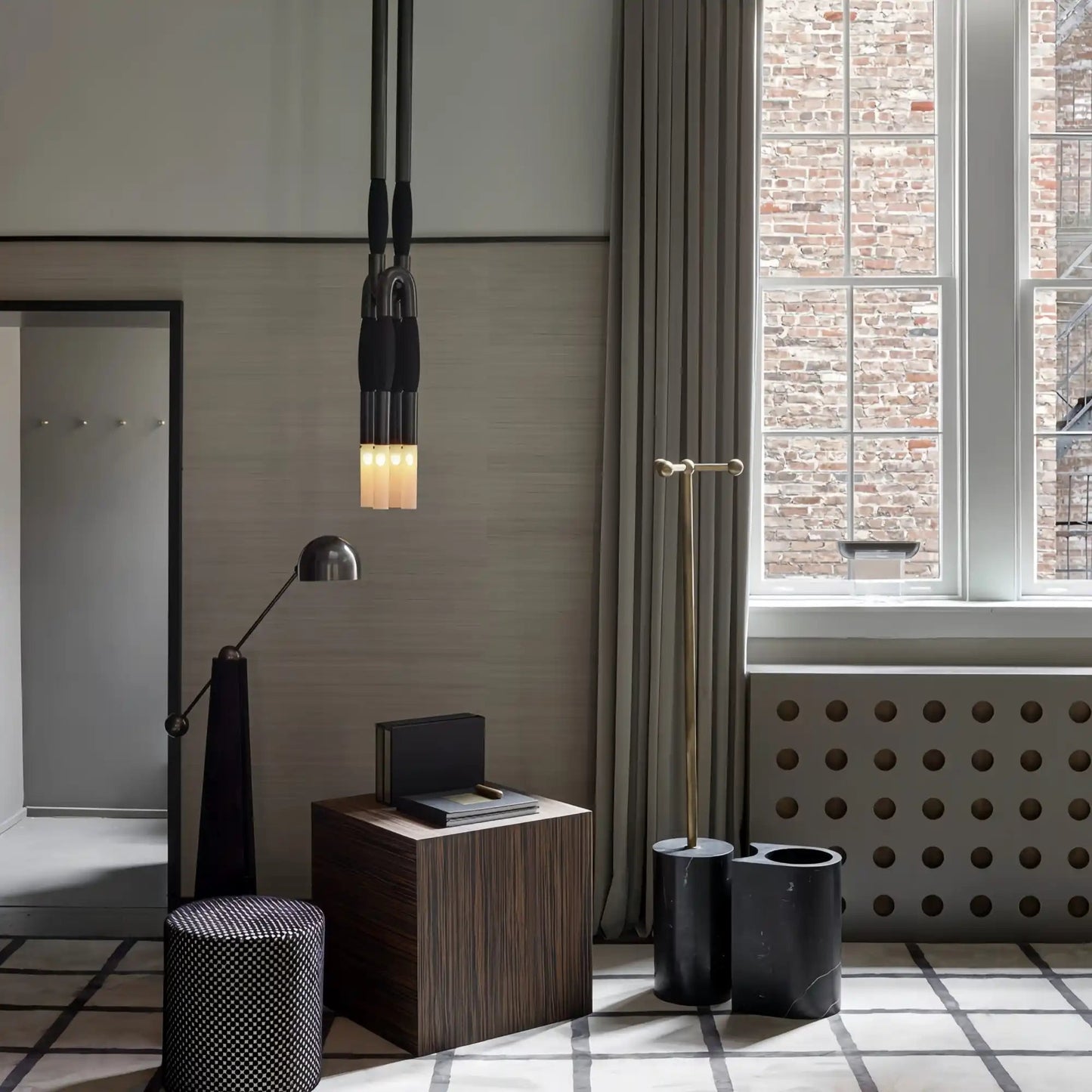 Horsehair Pendant Light