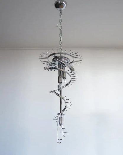 Murano Glass Chandelier – Spiral – Amber