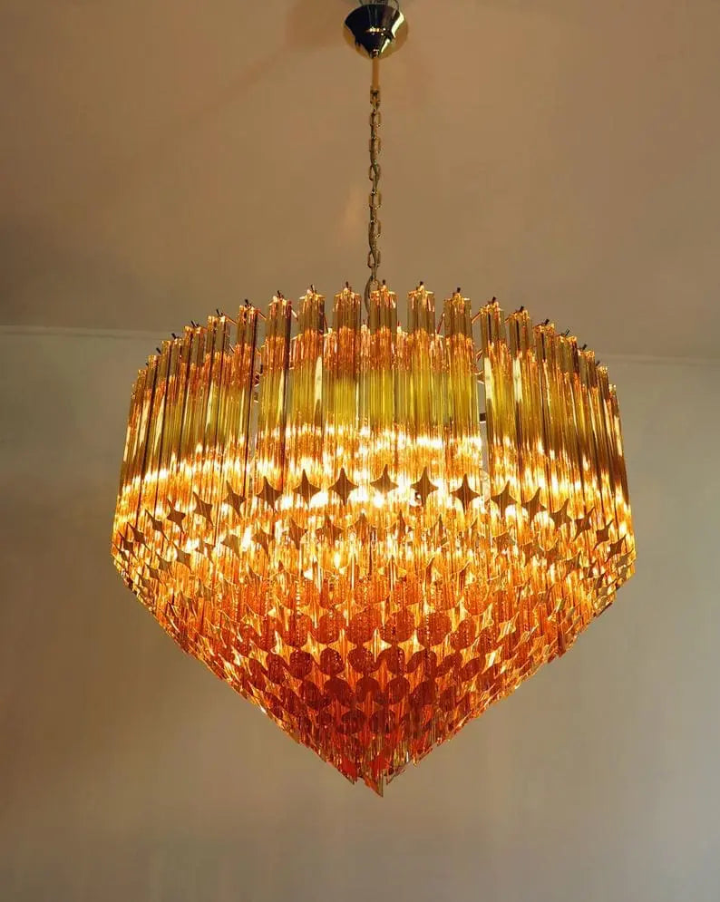 Murano Glass Chandelier – Amber