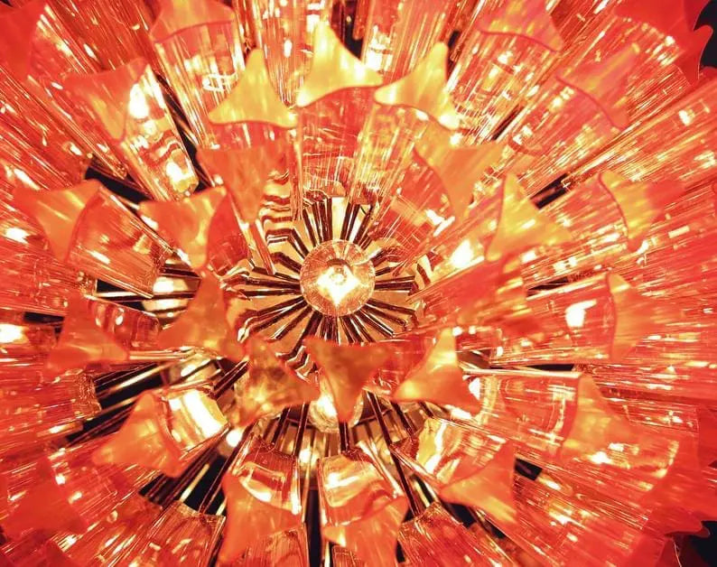 Murano Glass Chandelier - Pink