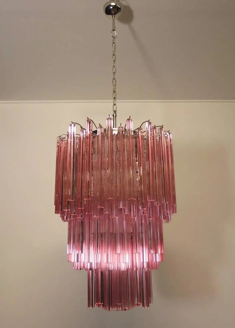 Murano Glass Chandelier - Pink