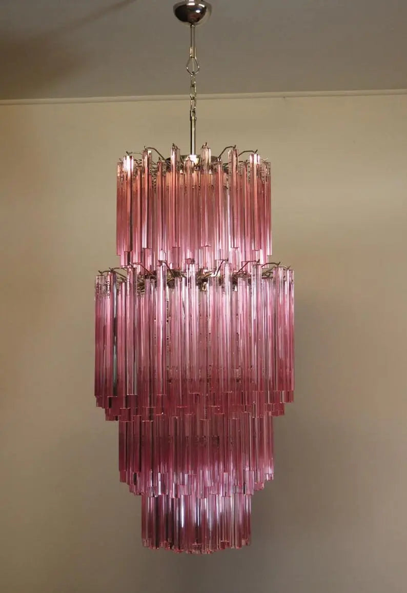 Murano Glass Chandelier – Pink