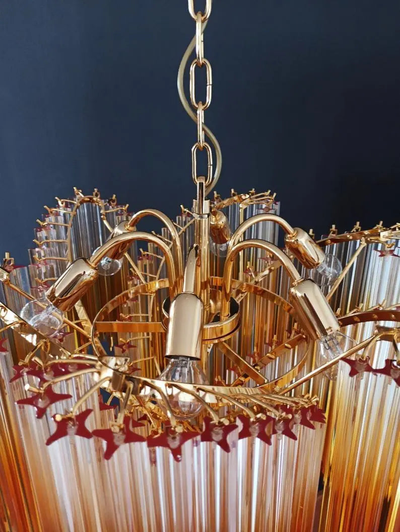 Murano Glass Chandelier – Amber