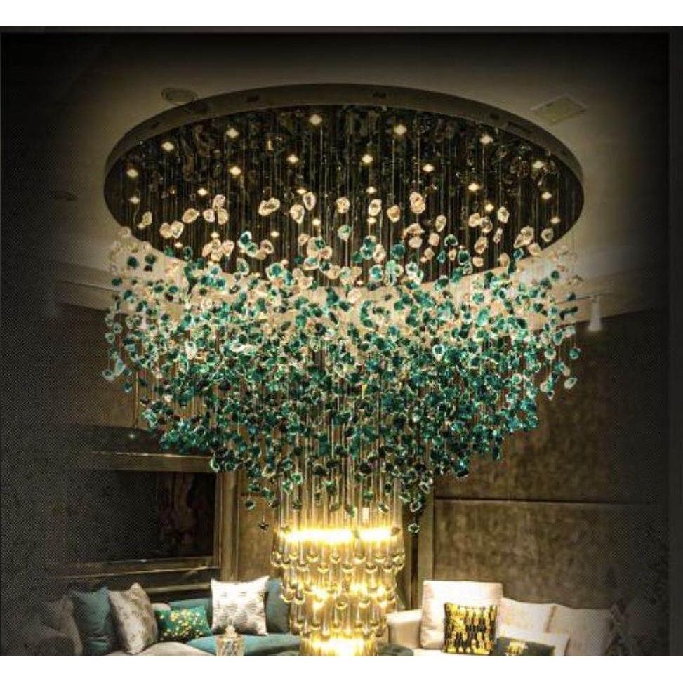 Rainfall Glass Gem Stone Chandelier