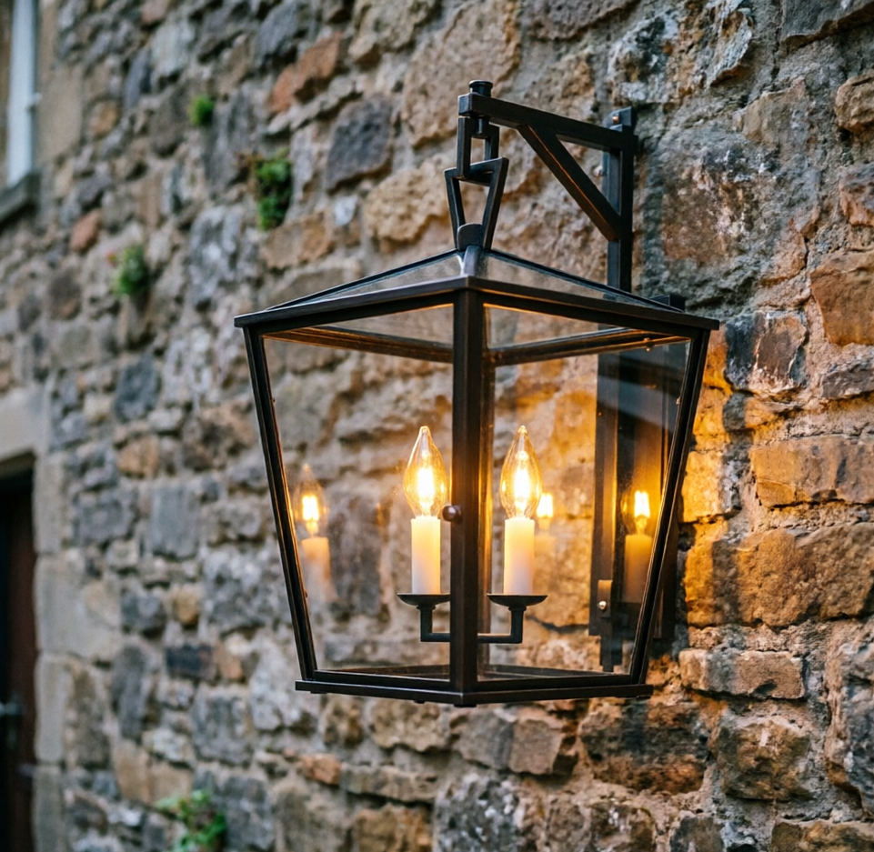 19TH CC. English Openwork Outdoor Sconce