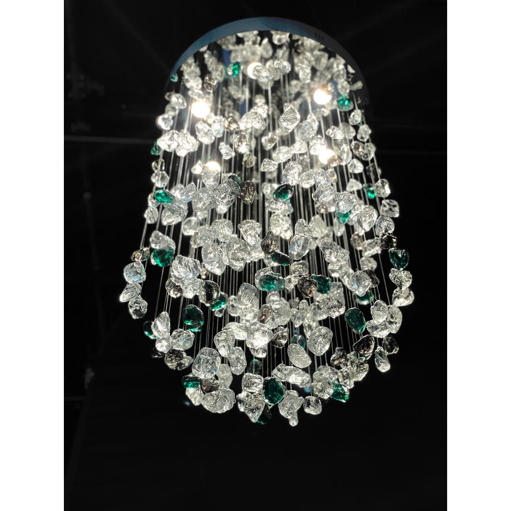 Rainfall Glass Gem Stone Chandelier
