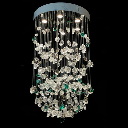 Rainfall Glass Gem Stone Chandelier