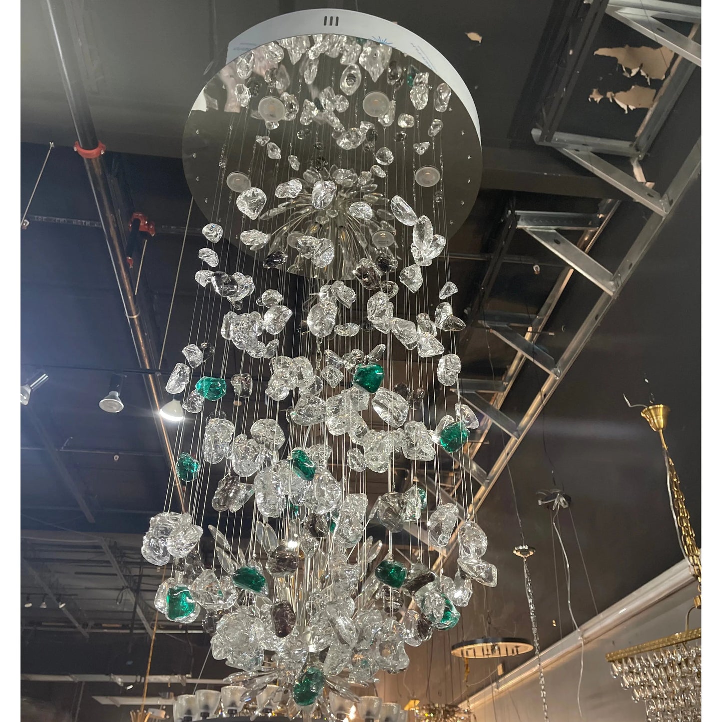 Rainfall Glass Gem Stone Chandelier