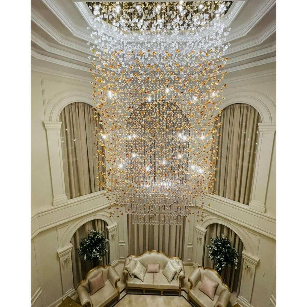 Rainfall Glass Gem Stone Chandelier