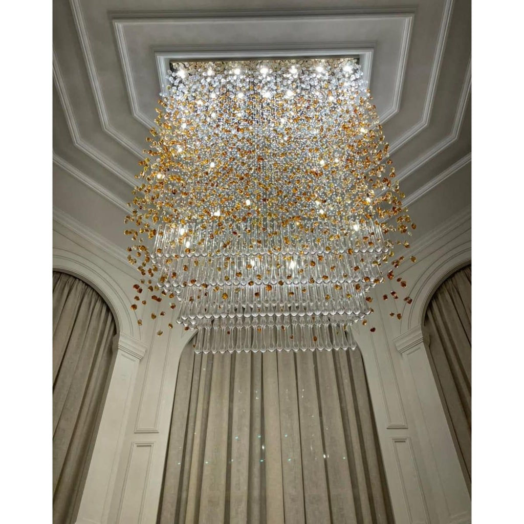 Rainfall Glass Gem Stone Chandelier