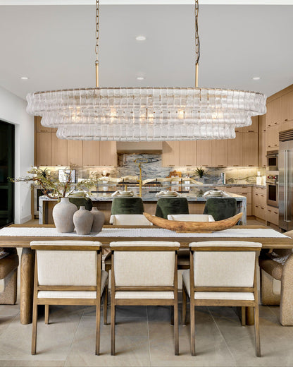 Ghiaccio Clear Class Oval Chandelier
