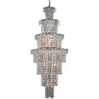 Large Multi-pieces Crystal Chandelier Stylish Ceiling Light Fixture For Foyer Living Room Staircase