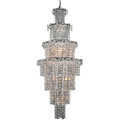 Large Multi-pieces Crystal Chandelier Stylish Ceiling Light Fixture For Foyer Living Room Staircase