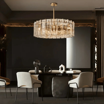Haetic Smoke Glass Round Chandelier 36'' 48''