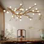 Madelyn Rustic Branch Chandelier Frosted/Clear Ball