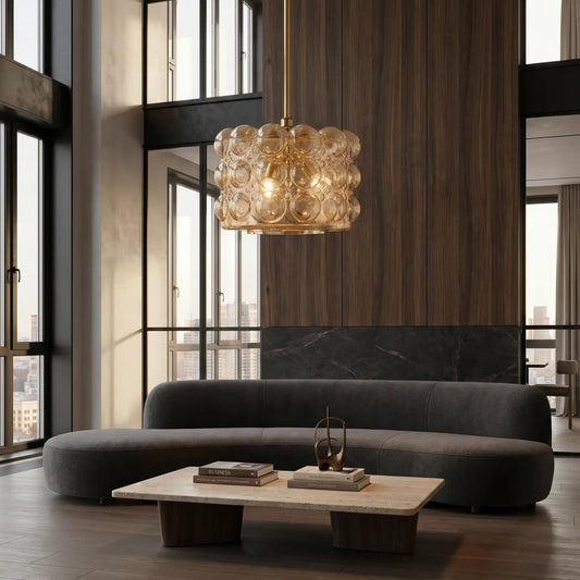 Vintage Bubble Glass Pendant Light