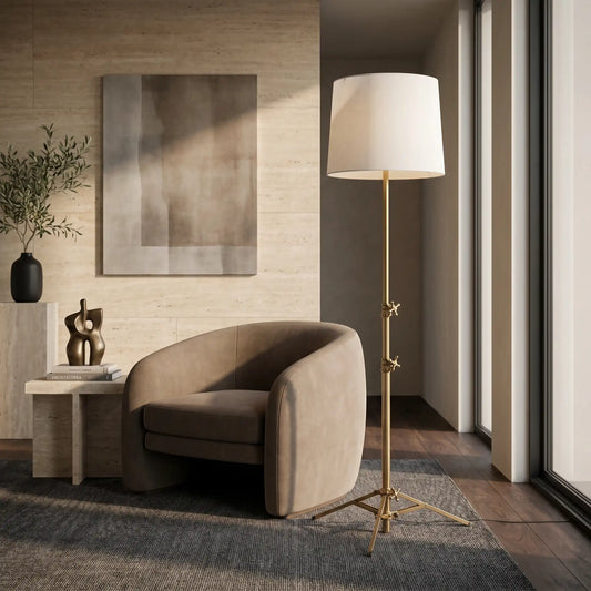 Tripod Brass Floor Lamp