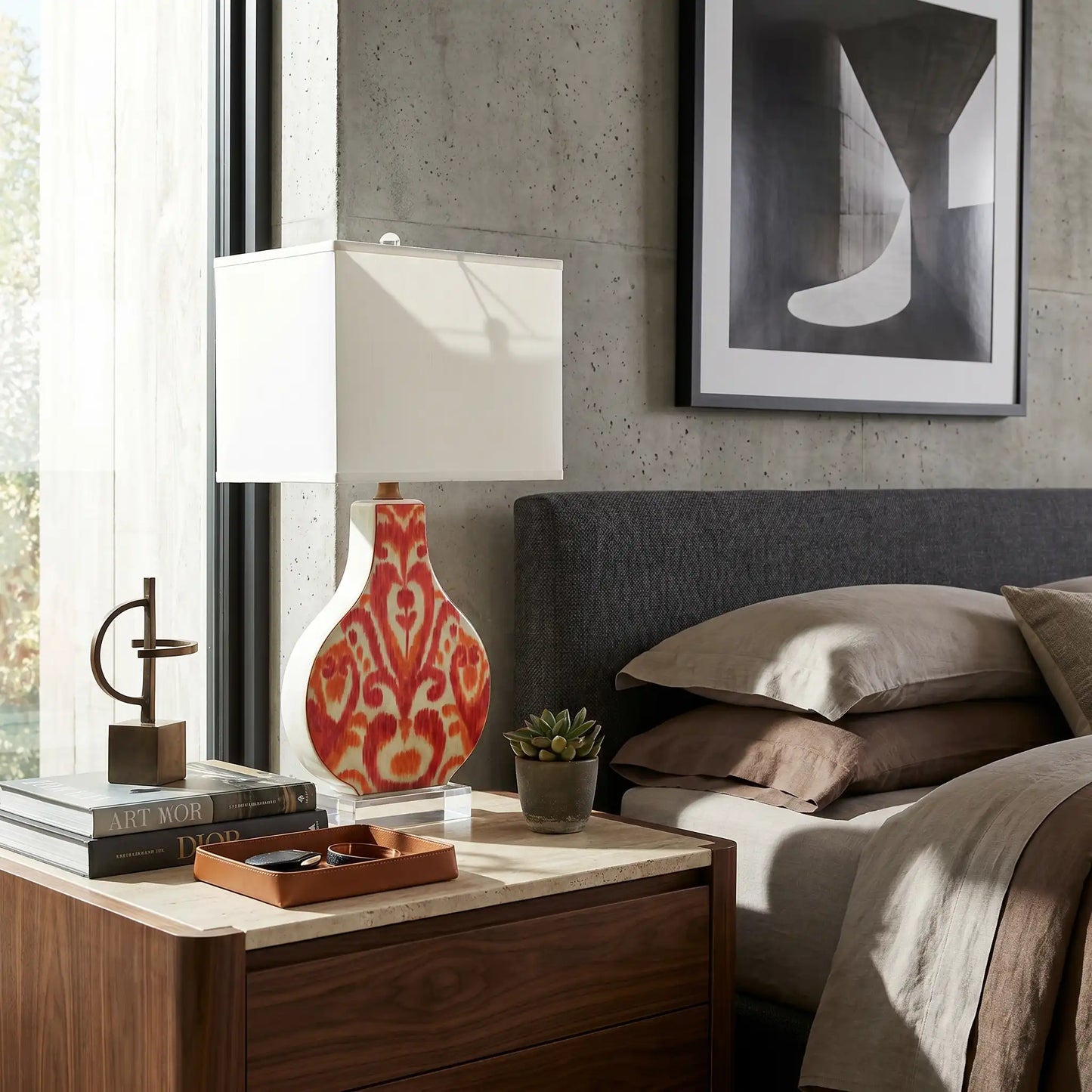 Patterned Ceramic Table Lamp
