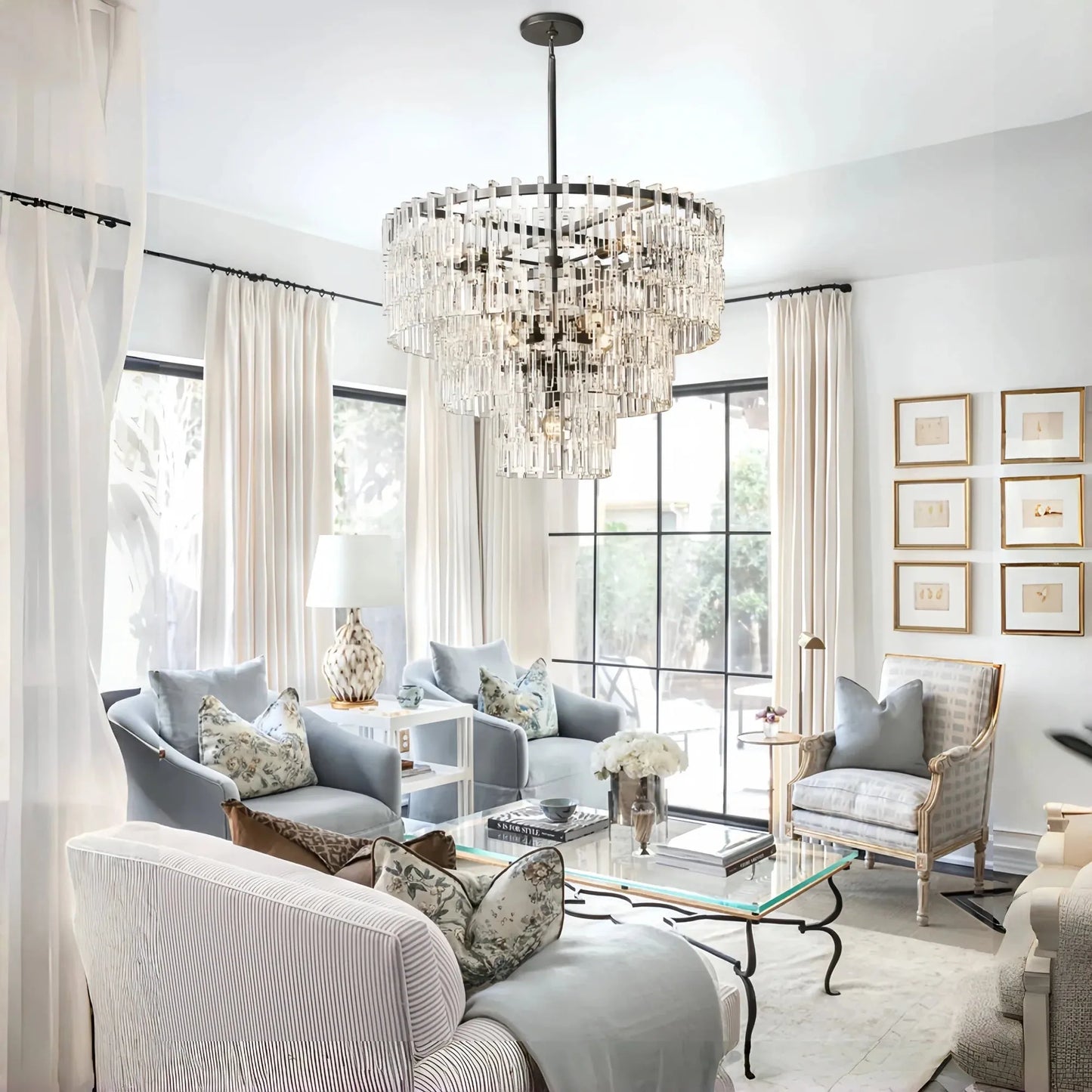 Aurelia Multi-Tier Round Chandelier 36″ 48″ 60″