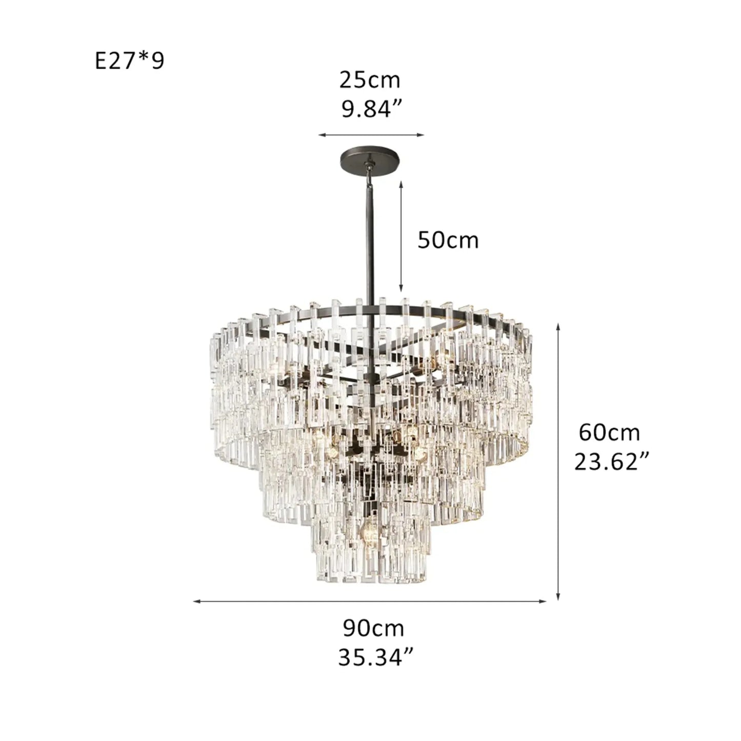 Aurelia Multi-Tier Round Chandelier 36″ 48″ 60″