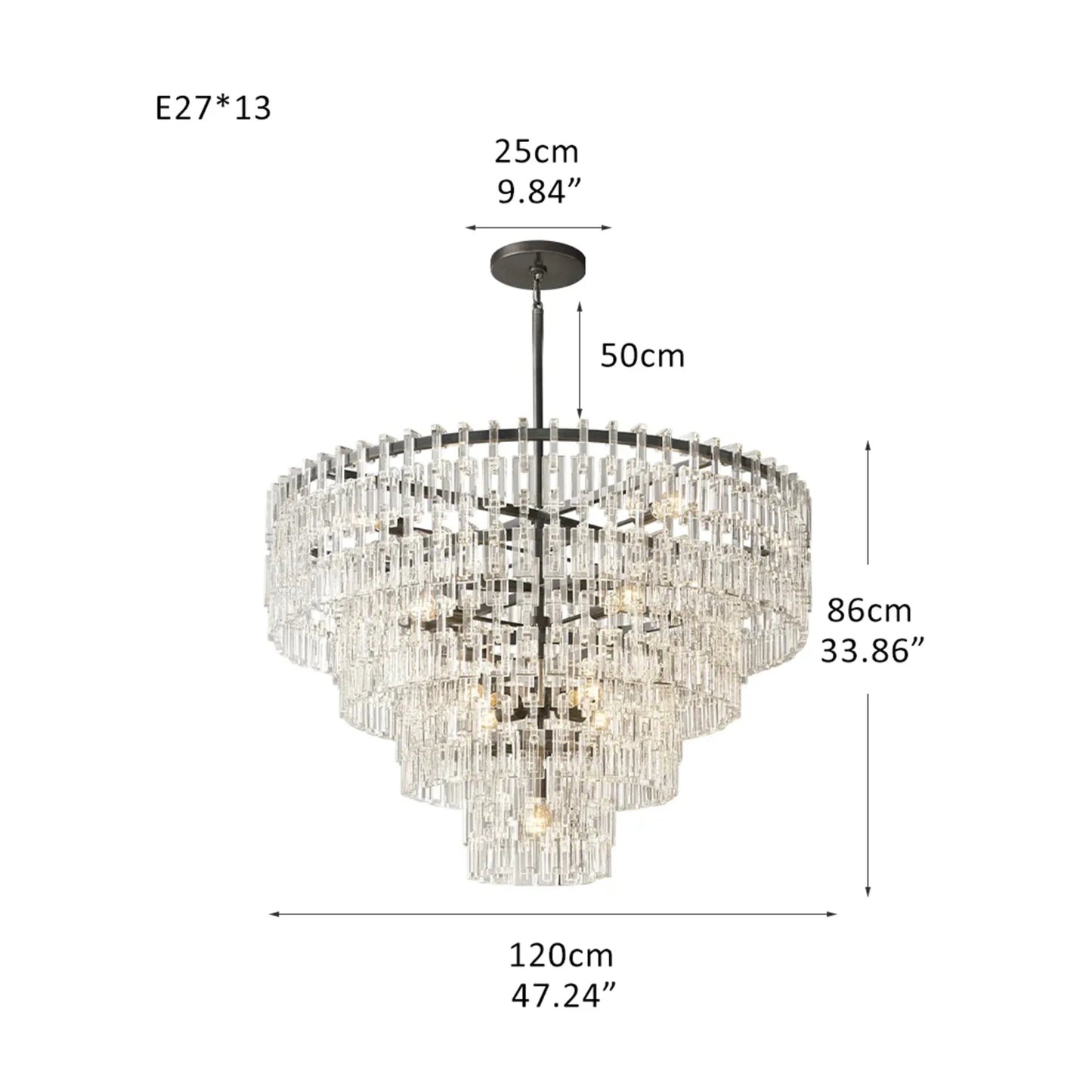 Aurelia Multi-Tier Round Chandelier 36″ 48″ 60″