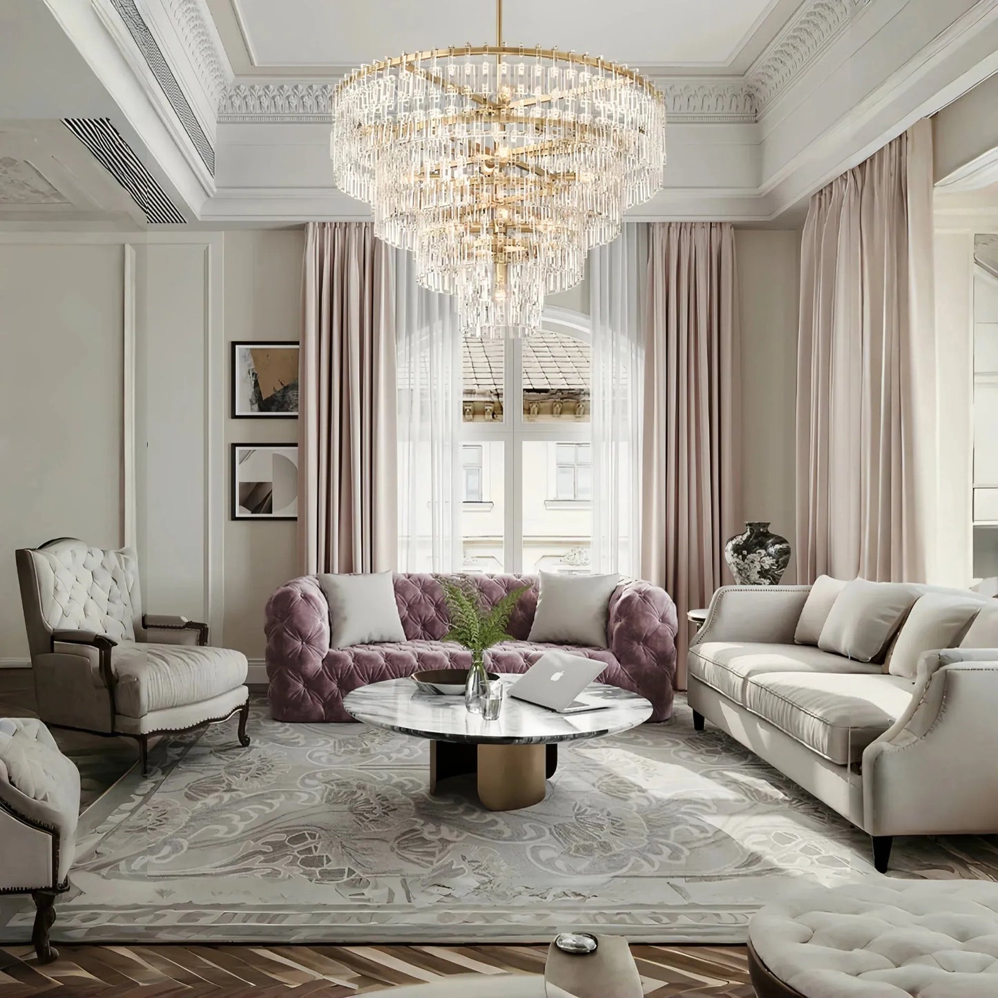 Aurelia Multi-Tier Round Chandelier 36″ 48″ 60″