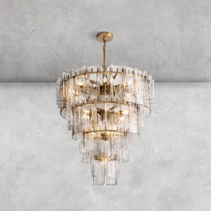 Haetic Glass Tiered Round Chandelier 36'' 47''
