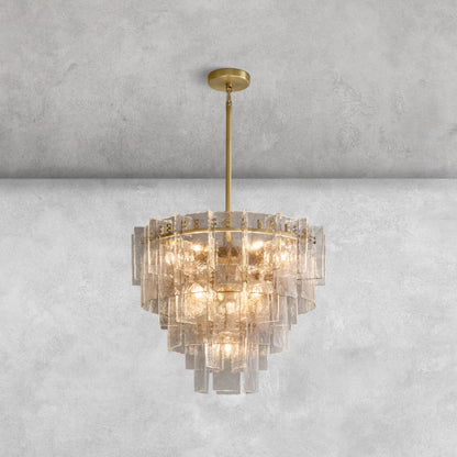 Haetic Glass Tiered Round Chandelier 36'' 47''