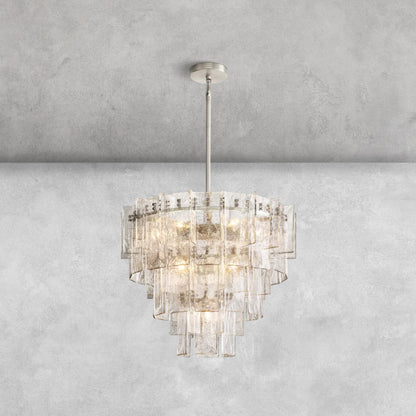 Haetic Glass Tiered Round Chandelier 36'' 47''
