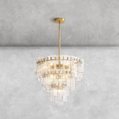 Haetic Glass Tiered Round Chandelier 36'' 47''