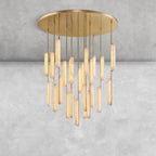 Milano Alabaster Round Chandelier 24'' 40'' 56''
